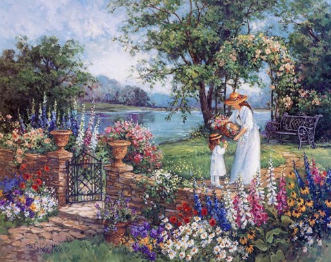 Framed Lakeside Morning Print