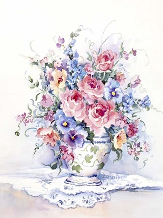 Framed Spring Bouquet II Print