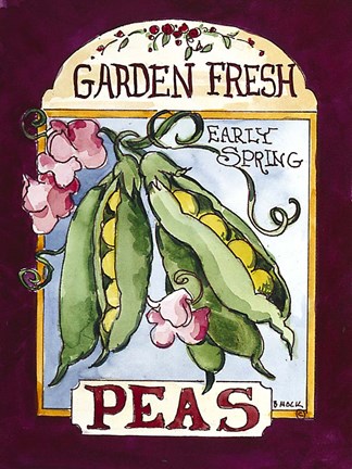 Framed Large Peas Print