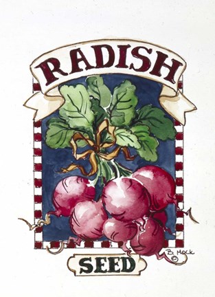 Framed Radish-Seed Packet Print