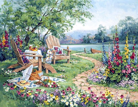 Framed Lakeside Afternoon Print