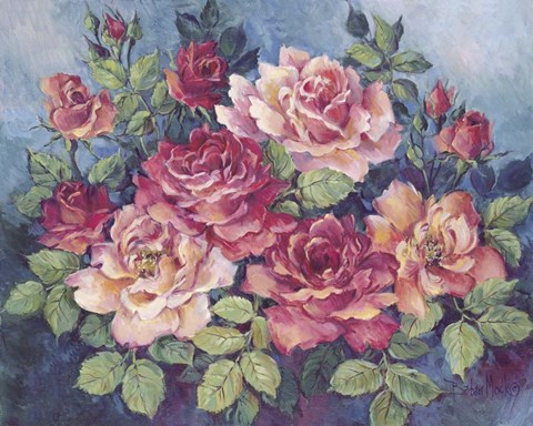 Framed Victorian Roses Print