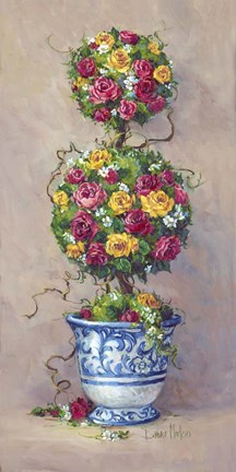 Framed Duet in Blue I Print