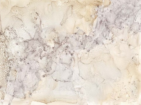 Framed Gold and Silver Mineral Abstract Print