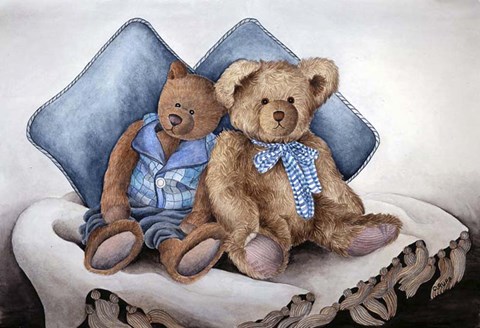 Framed Blue Bears Print