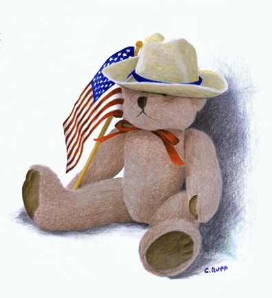 Framed Teddy Bear VII Print