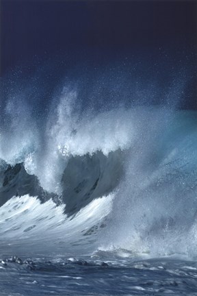 Framed Breaking Waves III Print