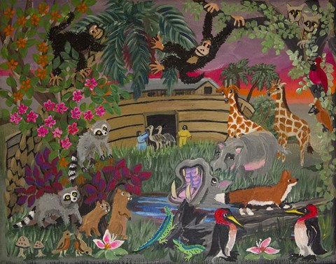 Framed Noah's Ark - Panel 1 Print