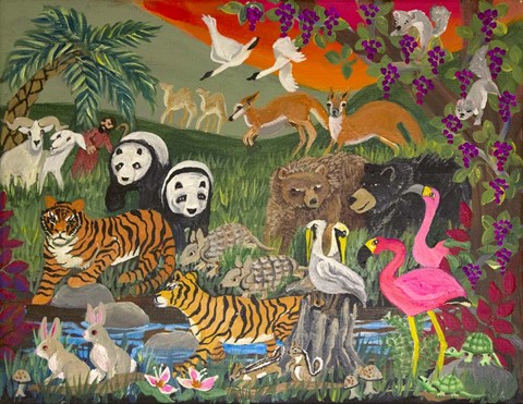 Framed Noah's Ark - Panel 3 Print