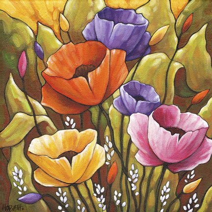 Framed Flowers 1 Print