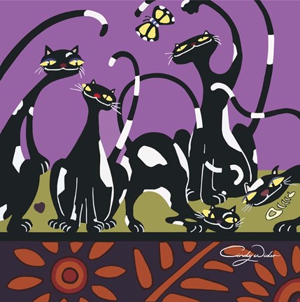 Framed Community Cats Print