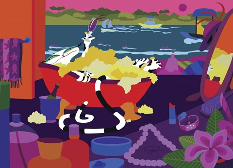 Framed Pamper Cat Print