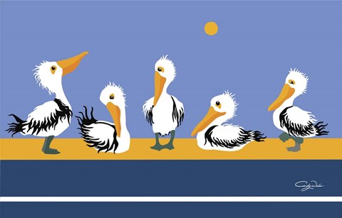 Framed Pelican Parade Print