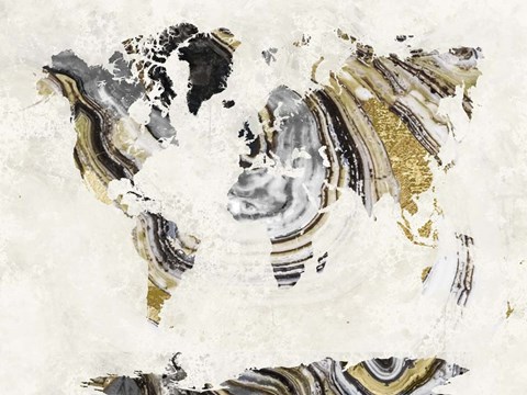 Framed Geode World Print