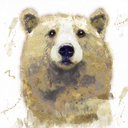 Framed Golden Forest - Bear Print