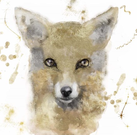 Framed Golden Forest - Fox Print