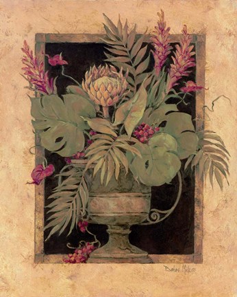 Framed Framed Tropical Arrangement I Print