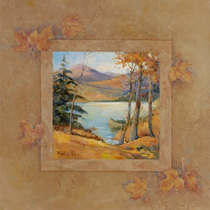 Framed Autumn Lodge II Print