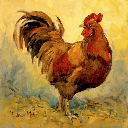 Framed Rooster Rules I Print