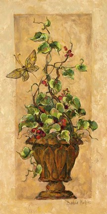 Framed Topiary with Butterfly Print