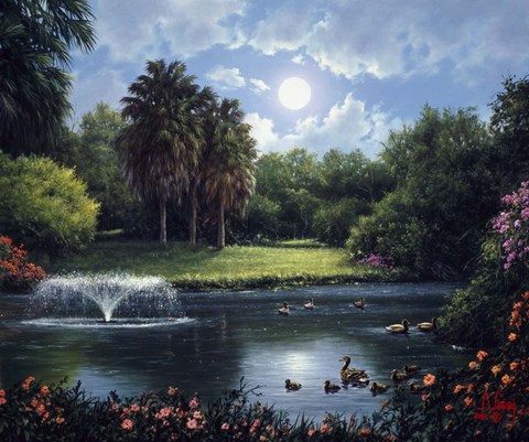 Framed On the Pond Print