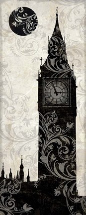 Framed Moon Over London Print