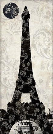 Framed Moon Over Paris Print