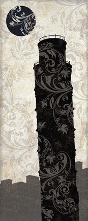 Framed Moon Over Pisa Print