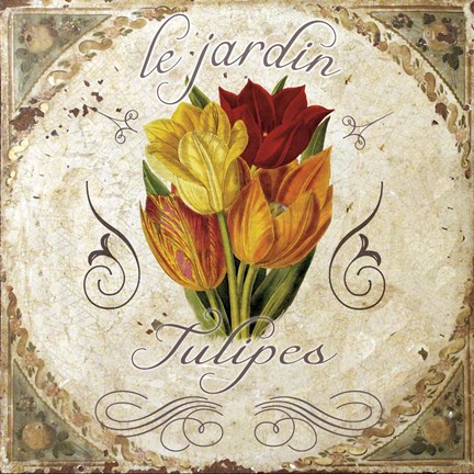 Framed Le Jardin I Print