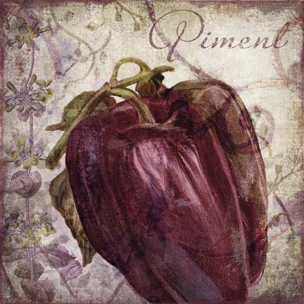 Framed Legumes Francais III Print