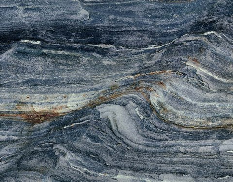 Framed Elevated View of Pattern on Rock, Pemaquid Point, Maine Print