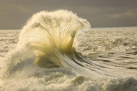 Framed Waves in the Pacific Ocean, San Pedro, Los Angeles, California Print