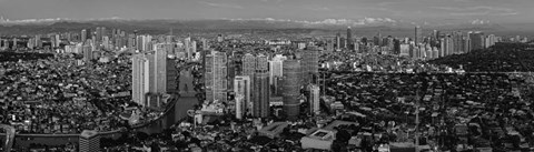 Framed Aerial View of Makati, Philippines Print