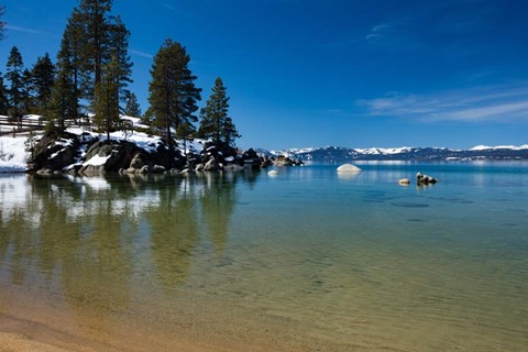 Framed Scenic View of Lake Tahoe, California Print