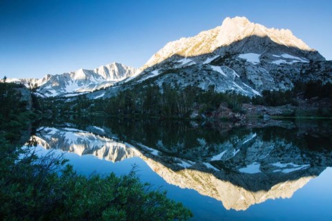Framed Reflections in a River in Eastern Sierra, California Print