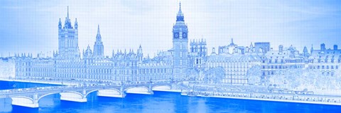 Framed Westminster Bridge &amp; Big Ben, London Print
