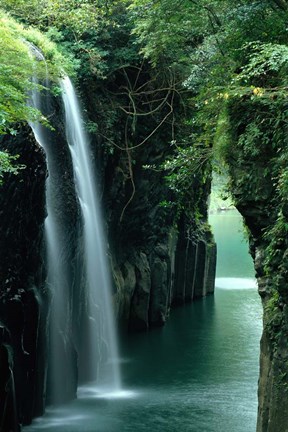 Framed Waterfall Miyazaki Japan Print
