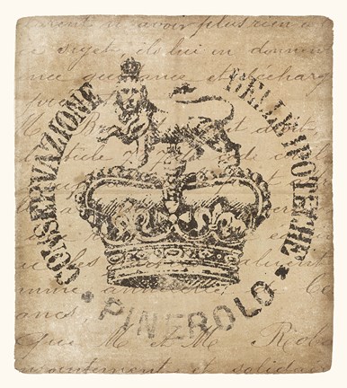 Framed Vintage Seal IV Antique Border v2 Print