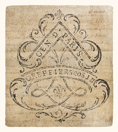 Framed Vintage Letter Crest I Antique Border V2 Print