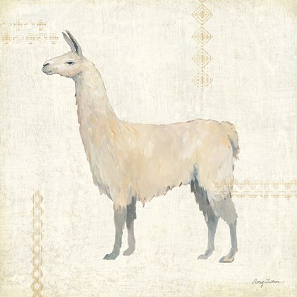 Framed Llama Land VI Print