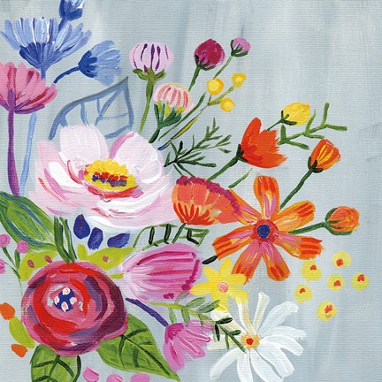 Framed Vintage Floral II Print