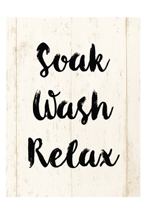 Framed Soak Wash Relax Print