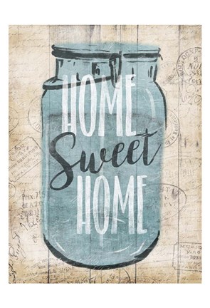 Framed Jar Sweet Home Print