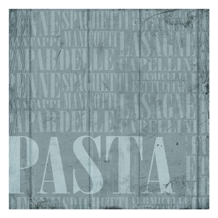 Framed Blue Pasta Print