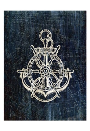Framed Inverted Anchors Away 2 Print