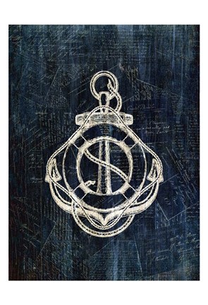 Framed Inverted Anchors Away 3 Print