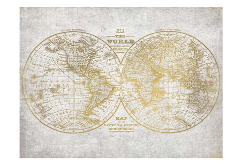 Framed No. 1 World Map Print