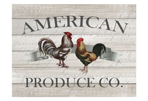 Framed American Produce Print