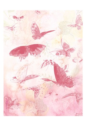 Framed Butterflies Panel 1 Print