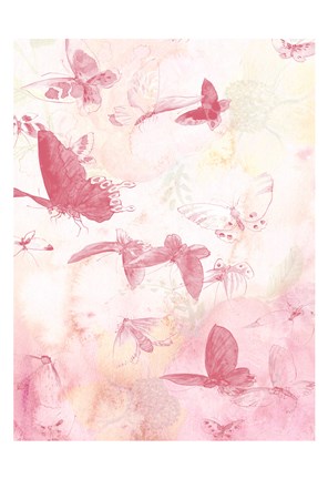 Framed Butterflies Panel 2 Print